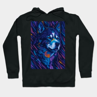 Abstract Siberian Husky Hoodie